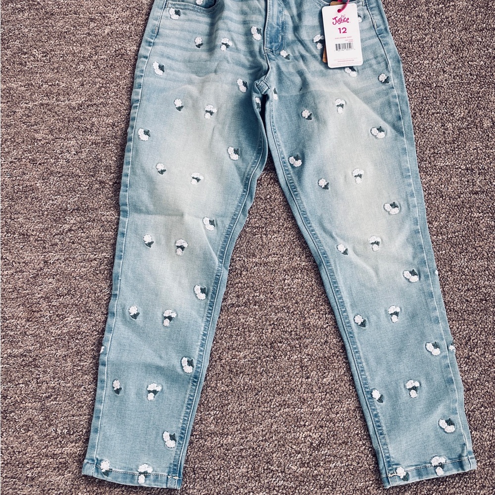 Justice Light Blue Distressed girls Jeans